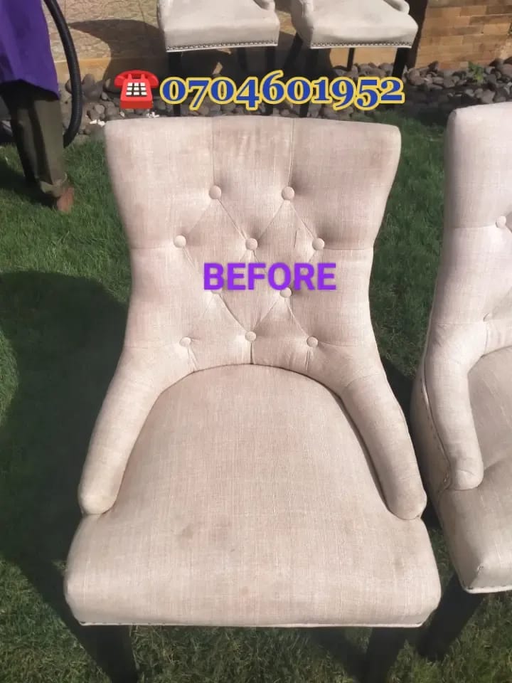 Dining chair care before cleaning