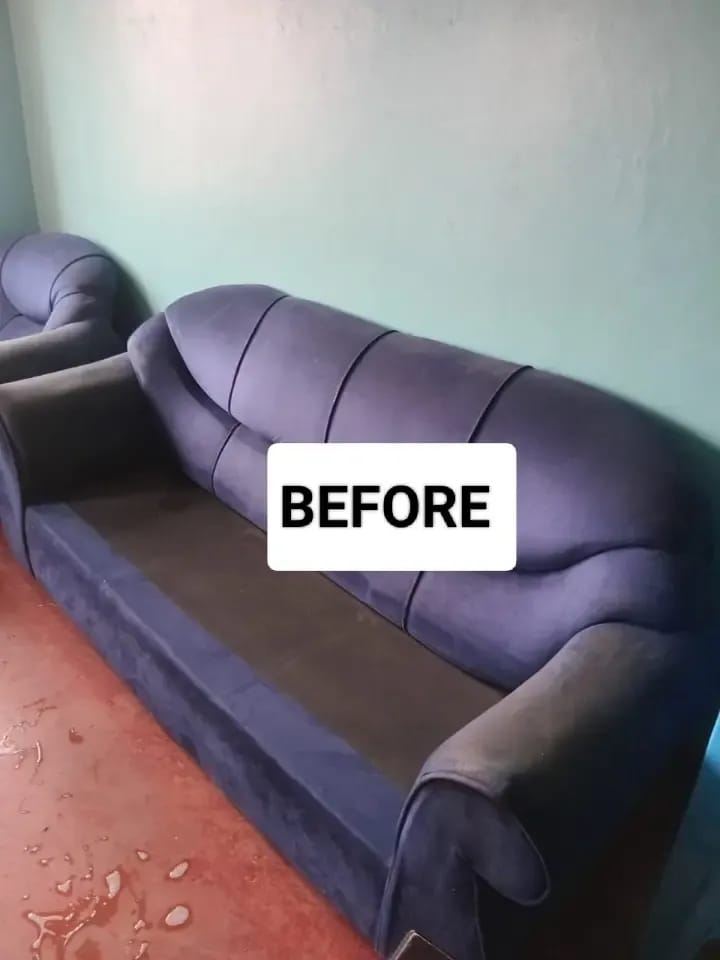 Lounge suite refresh before cleaning